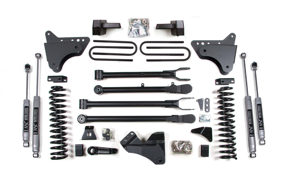 BDS Suspension NA BDS Suspension 351H - 6 Inch Lift Kit w/ 4-Link Ford F250/F350 Super Duty 05-07 4WD Diesel 5 Inch Block Without Overload NX2 Nitro