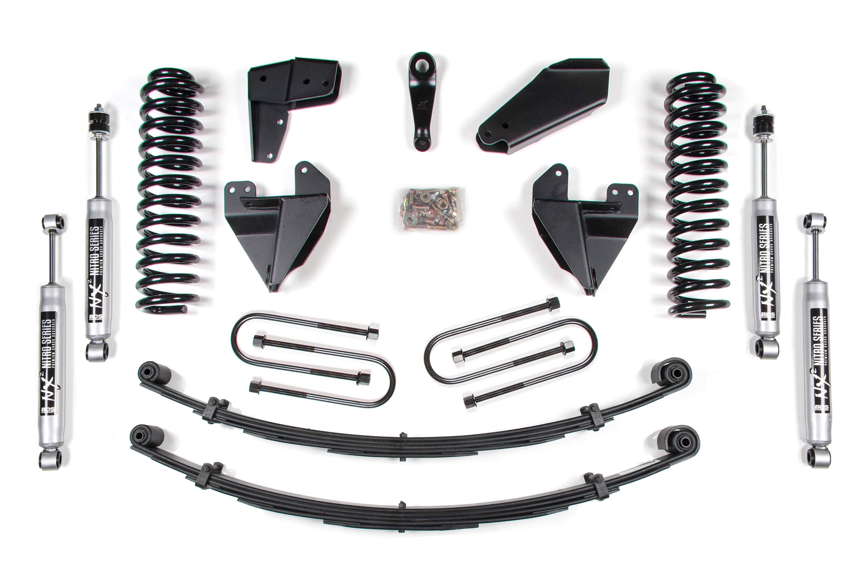 BDS Suspension NA BDS Suspension 369H - 6 Inch Lift Kit w/ Radius Arm Ford F150/Bronco 80-96 4WD Leaf Springs NX2 Nitro