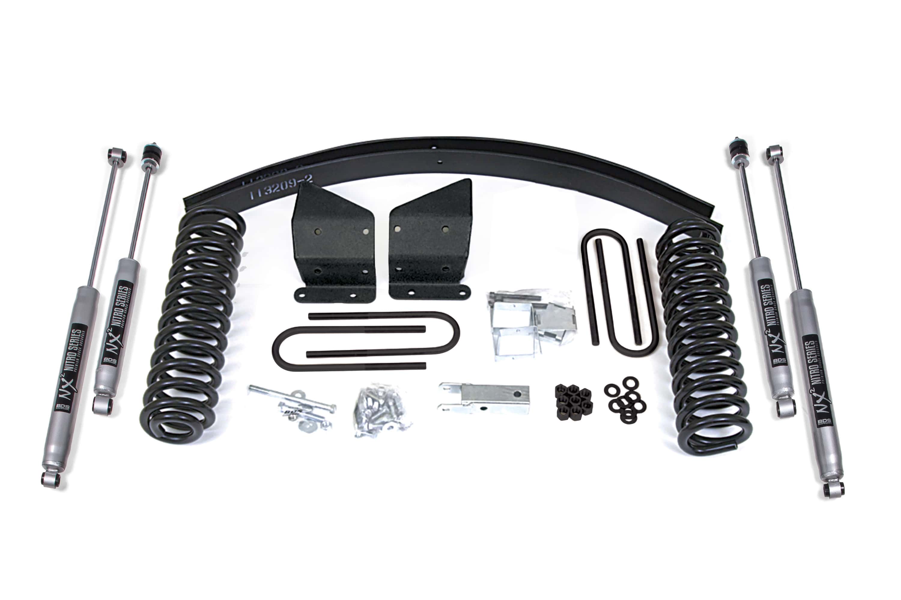 BDS Suspension NA BDS Suspension 372H - 4 Inch Lift Kit Ford F100/F150 77-79 4WD Block Kit and Add A Leaf NX2 Nitro
