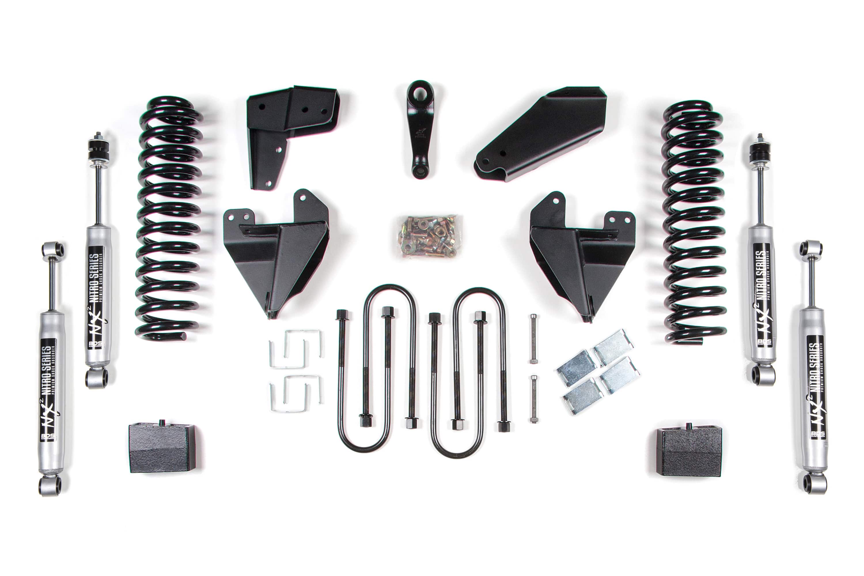 BDS Suspension NA BDS Suspension 509H - 6 Inch Lift Kit Ford F100/F150 80-96 4WD 4 Inch Block Kit with Add A Leaf NX2 Nitro