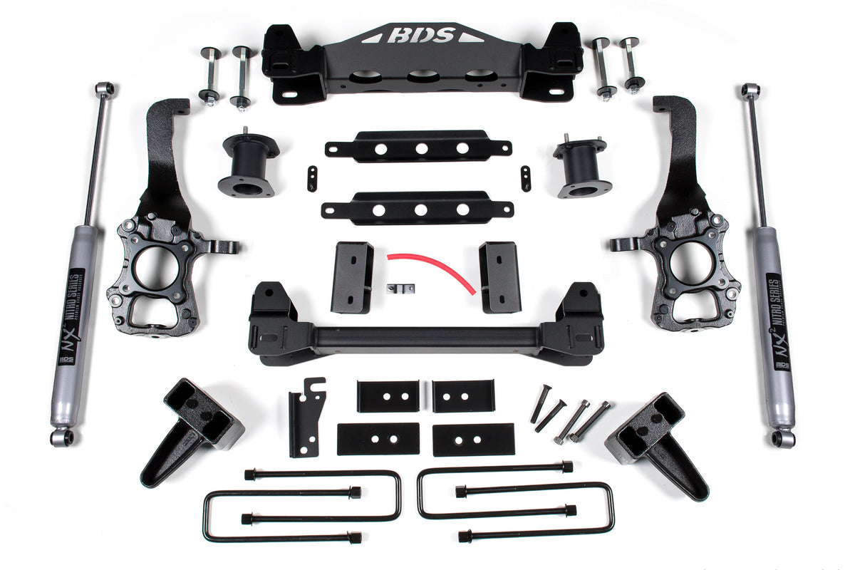 BDS Suspension NA BDS Suspension 1522H - 6 Inch Lift Kit Ford F150 15-20 2WD 5 Inch Block Kit NX2 Nitro Shocks