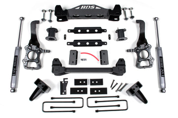 BDS Suspension NA BDS Suspension 1505H - 6 Inch Lift Kit Ford F150 2014 2WD 5 Inch Block Kit NX2 Nitro Shocks