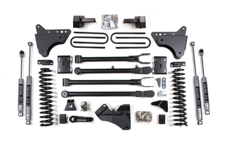 BDS Suspension NA BDS Suspension 580FS - 4 Inch Lift Kit w/ 4-Link Ford F250/F350 Super Duty 11-16 4WD Gas Block FOX 2.0 Performance