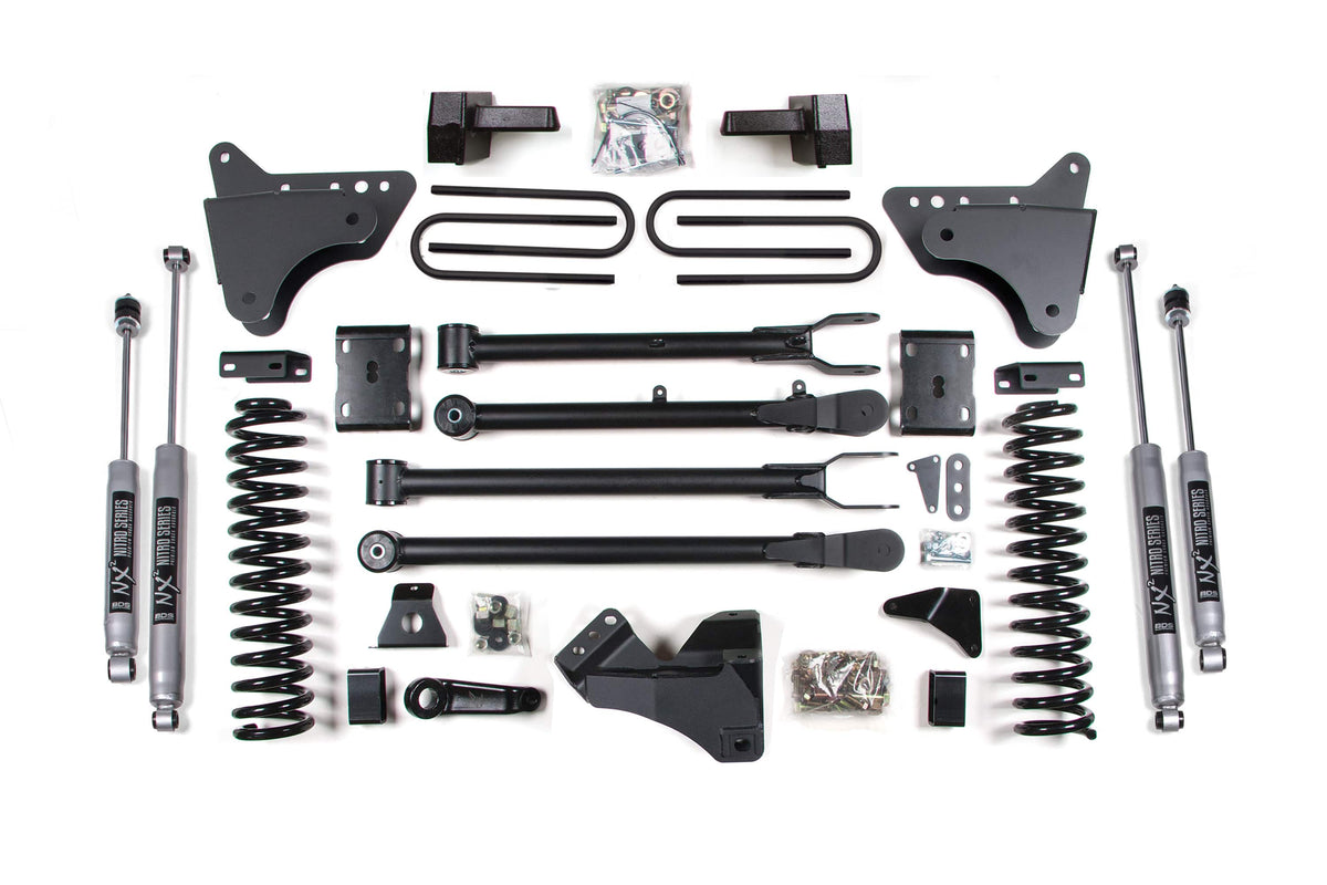 BDS Suspension NA BDS Suspension 593FS - 4 Inch Lift Kit w/ 4-Link Ford F250/F350 Super Duty 11-16 4WD Diesel Leaf Springs Fox 2.0 Performance