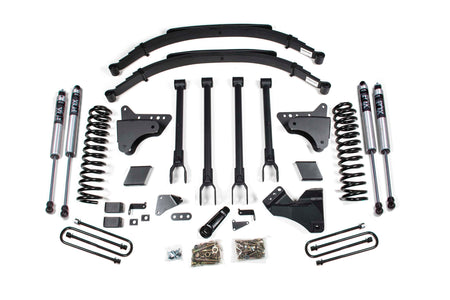 BDS Suspension NA BDS Suspension 596H - 6 Inch Lift Kit w/ 4-Link Ford F250/F350 Super Duty 11-16 4WD Diesel 2 Inch Rear Blocks NX2 Nitro