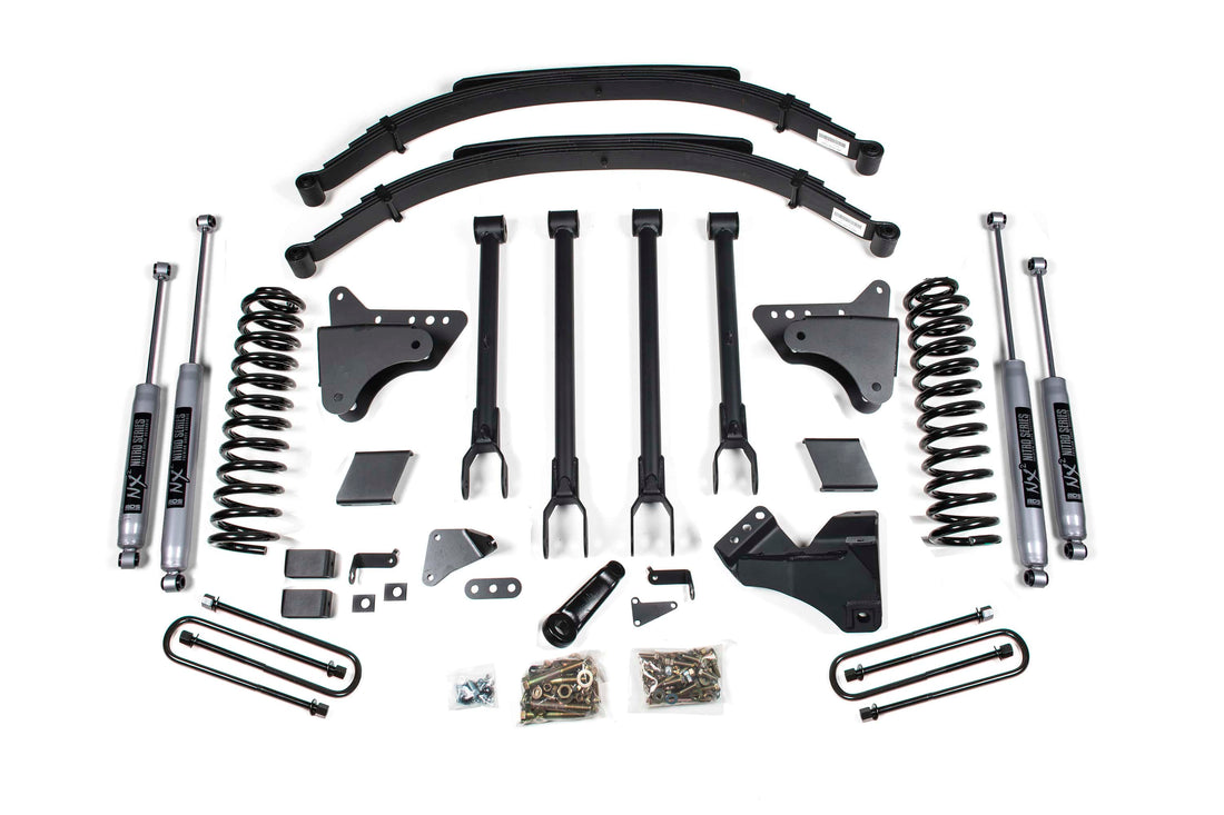BDS Suspension NA BDS Suspension 586H - 6 Inch Lift Kit w/ 4-Link Ford F250/F350 Super Duty 11-16 4WD Gas 2 Inch Rear Blocks NX2 Nitro