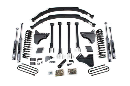 BDS Suspension NA BDS Suspension 586H - 6 Inch Lift Kit w/ 4-Link Ford F250/F350 Super Duty 11-16 4WD Gas 2 Inch Rear Blocks NX2 Nitro