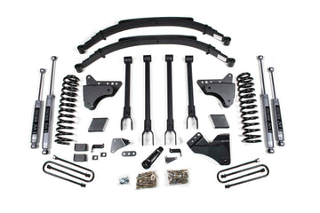 BDS Suspension NA BDS Suspension 587H - 6 Inch Lift Kit w/ 4-Link Ford F250/F350 Super Duty 11-16 4WD Gas 3 Inch Rear Blocks NX2 Nitro