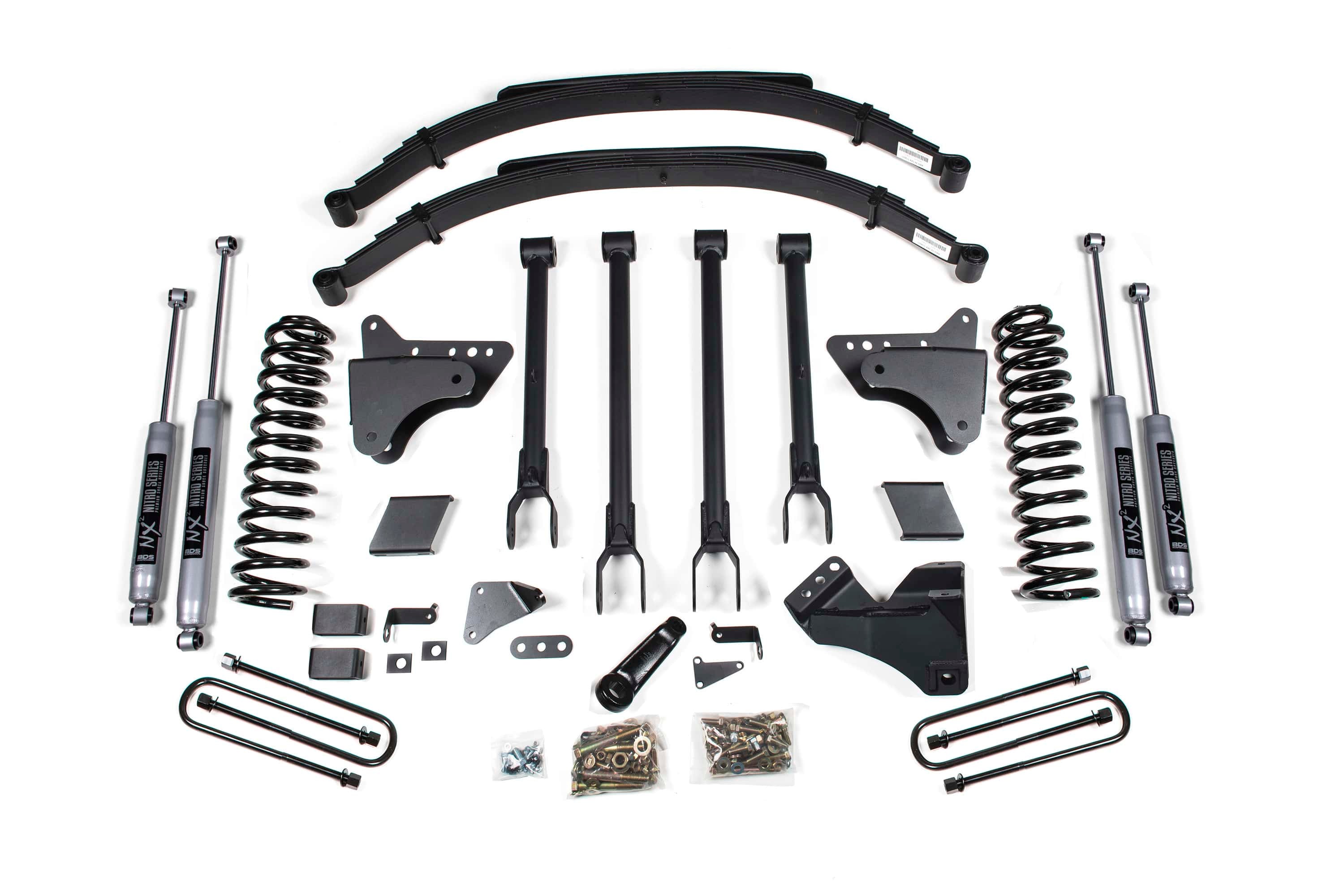 BDS Suspension NA BDS Suspension 587FS - 6 Inch Lift Kit w/ 4-Link Ford F250/F350 Super Duty 11-16 4WD Gas 3 Inch Rear Blocks FOX 2.0 Performance