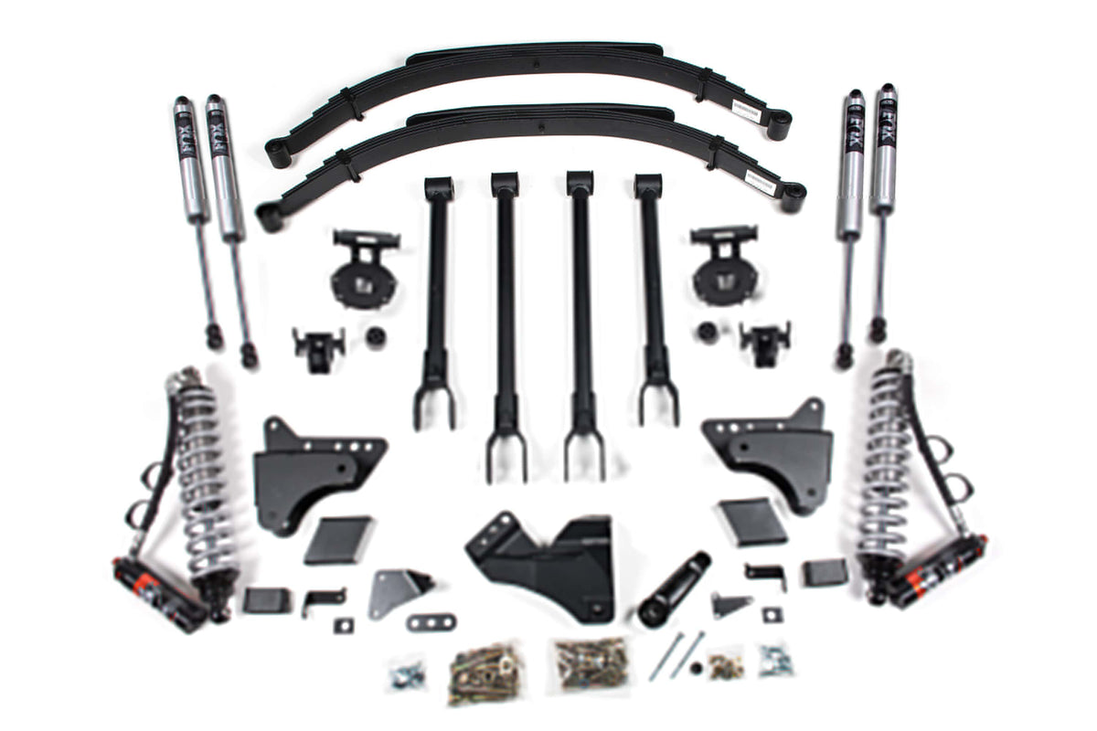 BDS Suspension NA BDS Suspension 596FPE - 6 Inch Lift Kit w/ 4-Link FOX 2.5 Performance Elite Coil-Over Conversion Ford F250/F350 Super Duty 11-16 4WD Diesel Factory 2 Inch Rear Blocks