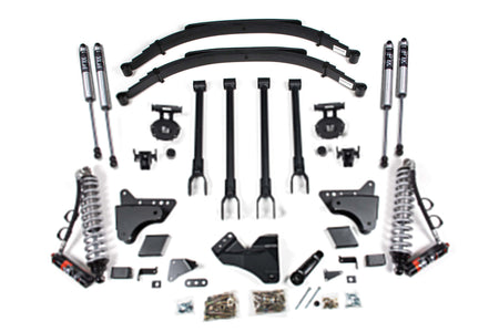 BDS Suspension NA BDS Suspension 596FPE - 6 Inch Lift Kit w/ 4-Link FOX 2.5 Performance Elite Coil-Over Conversion Ford F250/F350 Super Duty 11-16 4WD Diesel Factory 2 Inch Rear Blocks