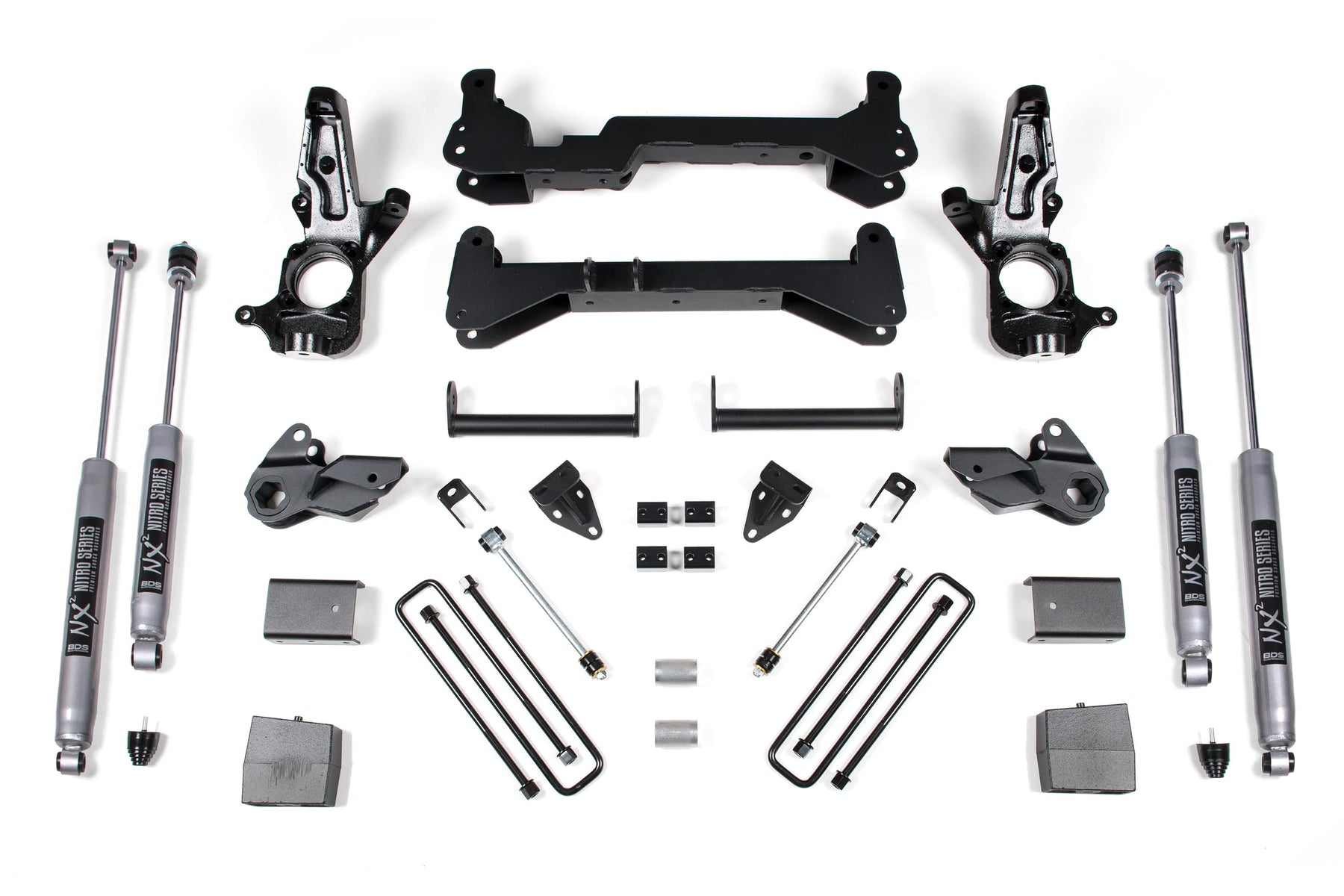 BDS Suspension NA BDS Suspension 150FS - 7 Inch Lift Kit Silverado/Sierra 2500HD 01-10 2WD Carrier Below Crossmember W/Fox 2.0 Performance Shocks