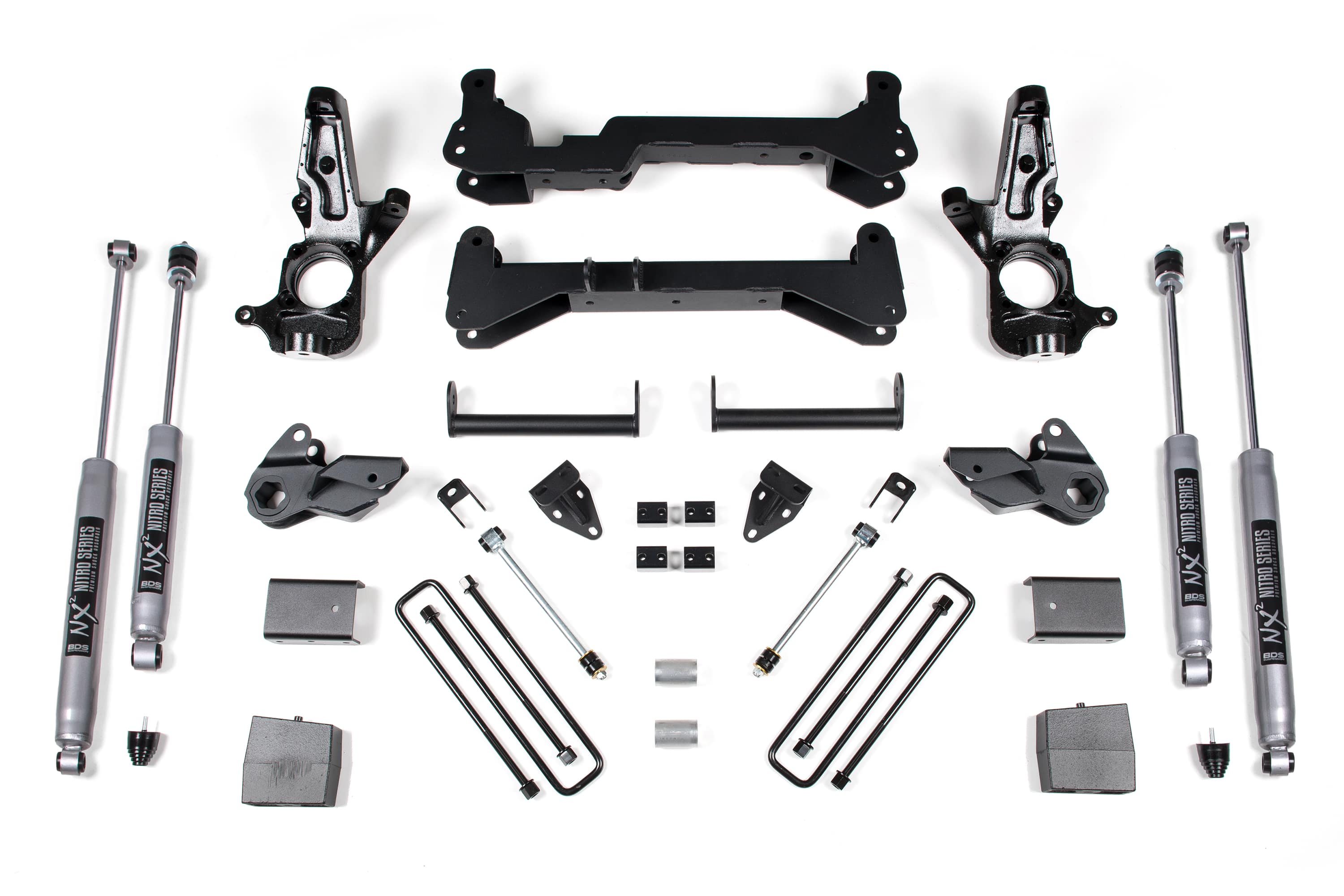 BDS Suspension NA BDS Suspension 149H - 7 Inch Lift Kit Silverado/Sierra 2500HD 01-10 2WD Carrier Above Crossmember NX2 Nitro Shocks
