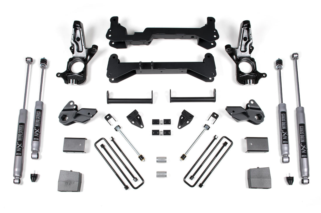 BDS Suspension NA BDS Suspension 150H - 7 Inch Lift Kit Silverado/Sierra 2500HD 01-10 2WD Carrier Below Crossmember W/NX2 Nitro Shocks
