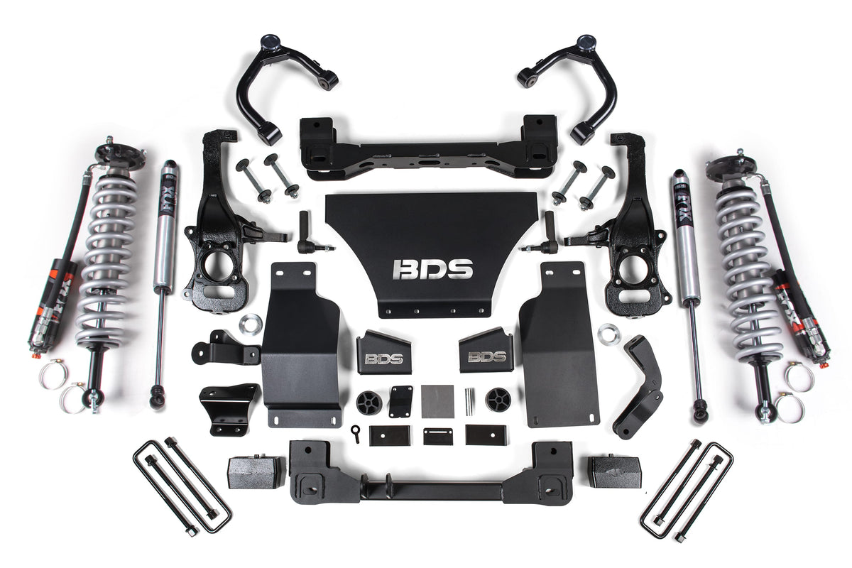 BDS Suspension NA BDS Suspension 781FPE - 4 Inch Lift Kit FOX 2.5 Performance Elite Coil-Over Silverado/Sierra 1500 19-24 4WD Gas Fox 2.5 Performance Elite Shocks