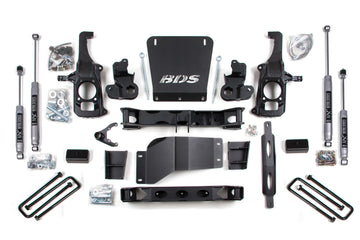 BDS Suspension NA BDS Suspension 198FS - 6.5 Inch Lift Kit Silverado/Sierra 2500HD/3500 11-19 2/4WD 3 Inch Block Without Overload Fox 2.0 Performance Shocks