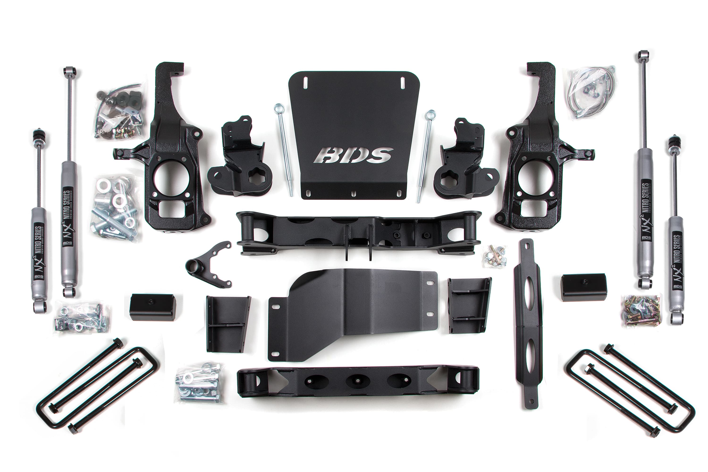 BDS Suspension NA BDS Suspension 1827H - 6.5 Inch Lift Kit Silverado/Sierra 2500HD/3500 11-19 2/4WD 4 Inch Block NX2 Nitro