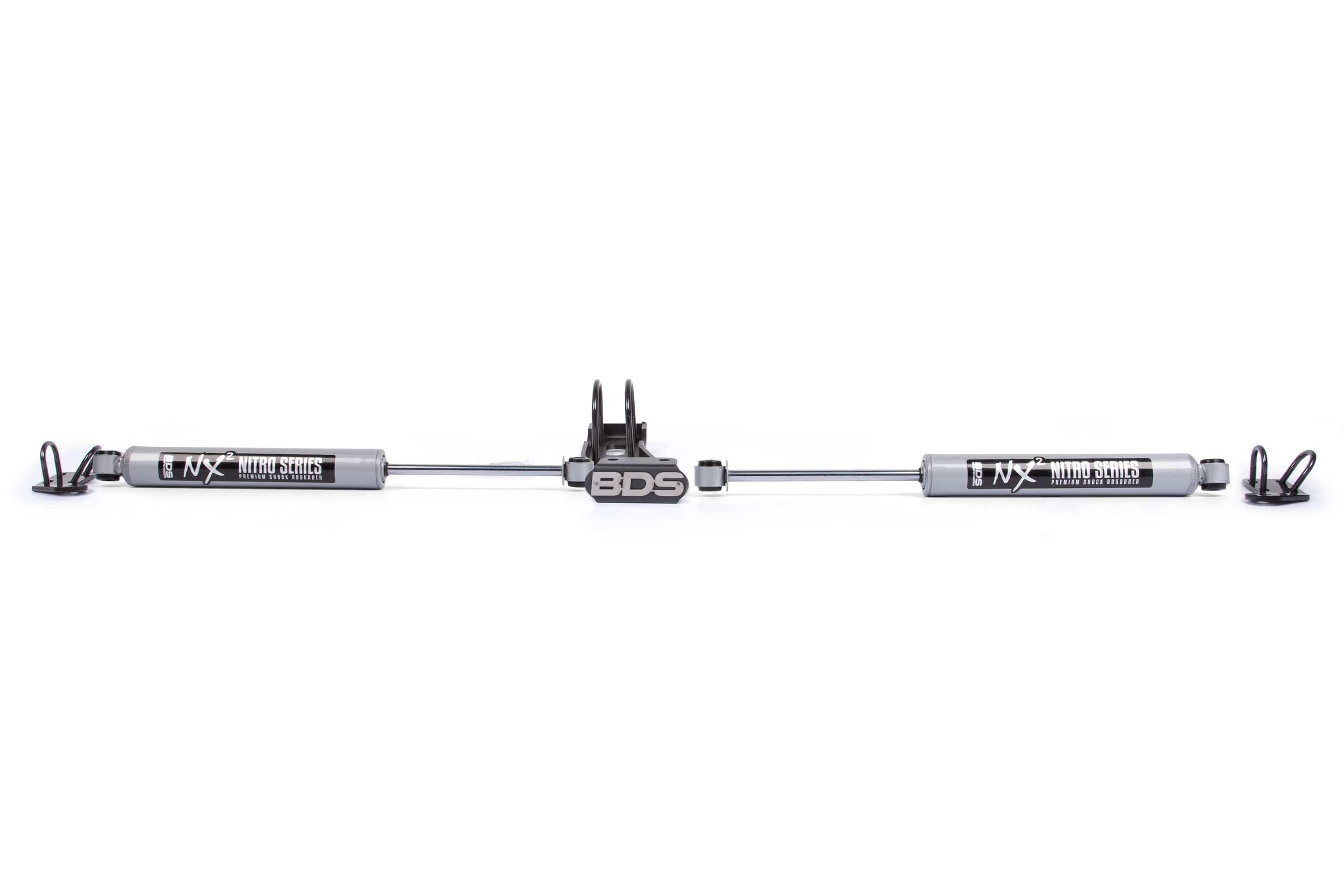 BDS Suspension NA BDS Suspension 2009DH - Dual Steering Stabilizer Kit w/ NX2 Shocks Silverado/Sierra Truck 73-87 and SUV 69-91 4WD With OE Stabilizer
