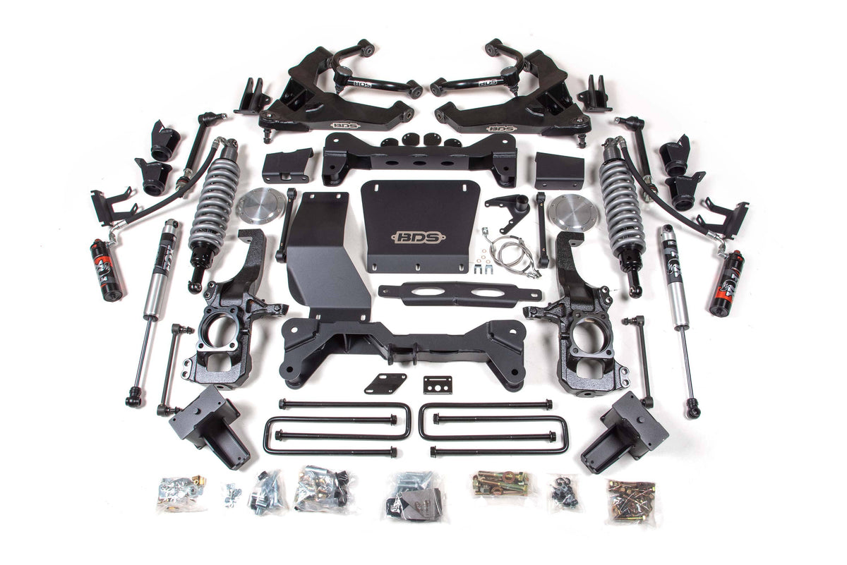 BDS Suspension NA BDS Suspension 753FPE - 6.5 Inch Lift Kit FOX 2.5 Coil-Over Conversion Silverado/Sierra 2500HD/3500HD 20-24 Diesel Block Without Factory Overload FOX 2.0 Performance