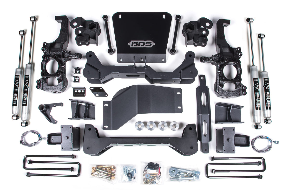 BDS Suspension NA BDS Suspension 756FS - 6.5 Inch Lift Kit Silverado/Sierra 2500HD/3500HD 20-24 4WD 5 Inch Block With Overload FOX 2.0 Performance