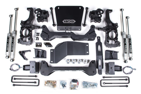 BDS Suspension NA BDS Suspension 756FS - 6.5 Inch Lift Kit Silverado/Sierra 2500HD/3500HD 20-24 4WD 5 Inch Block With Overload FOX 2.0 Performance