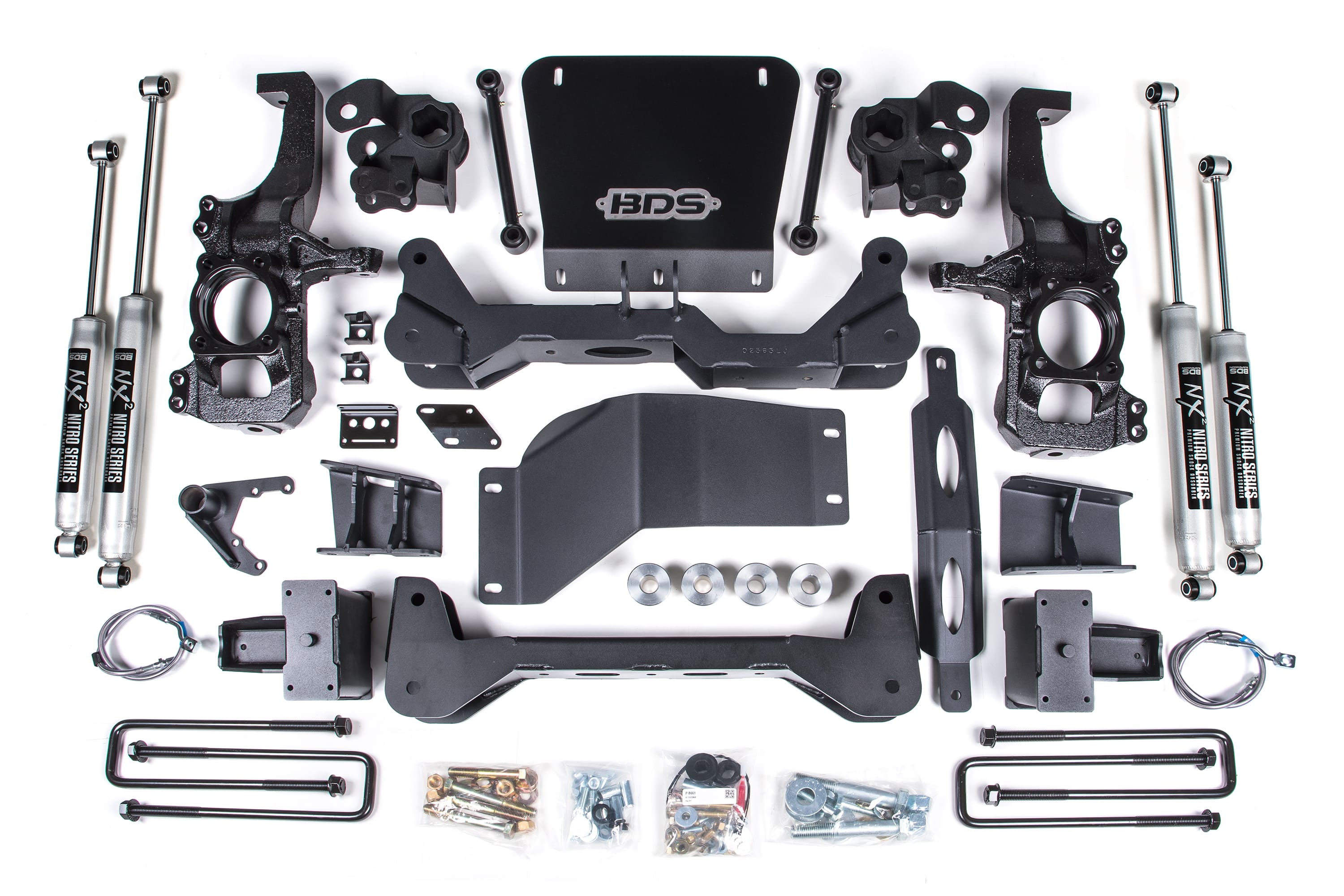 BDS Suspension NA BDS Suspension 753H - 6.5 Inch Lift Kit Silverado/Sierra 2500HD/3500HD 20-24 4WD 5 Inch Block Without Overload NX2 Nitro