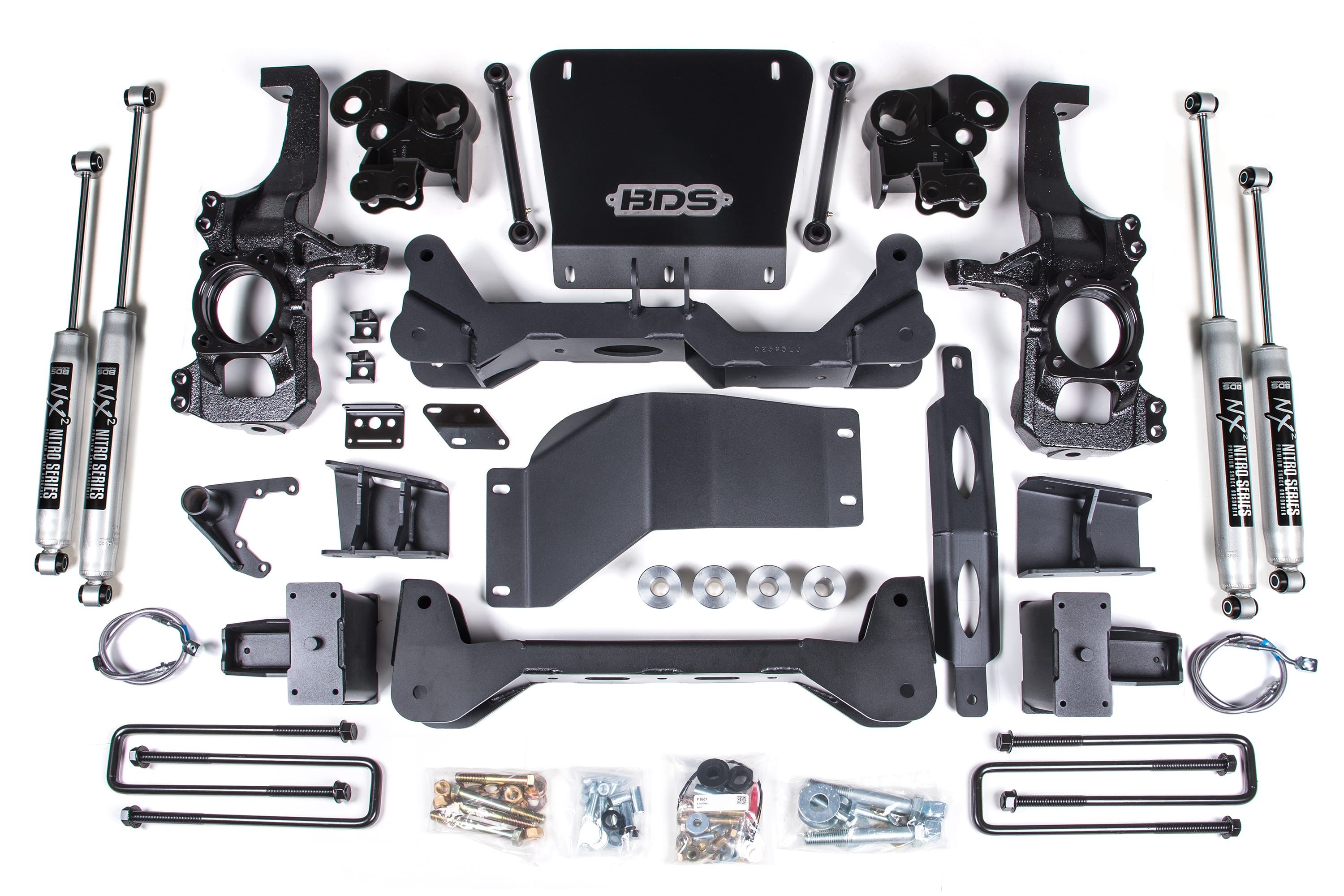 BDS Suspension NA BDS Suspension 766H - 5 Inch Lift Kit Silverado/Sierra 2500HD/3500HD 20-24 4WD 5 Inch Block Without Overload NX2 Nitro