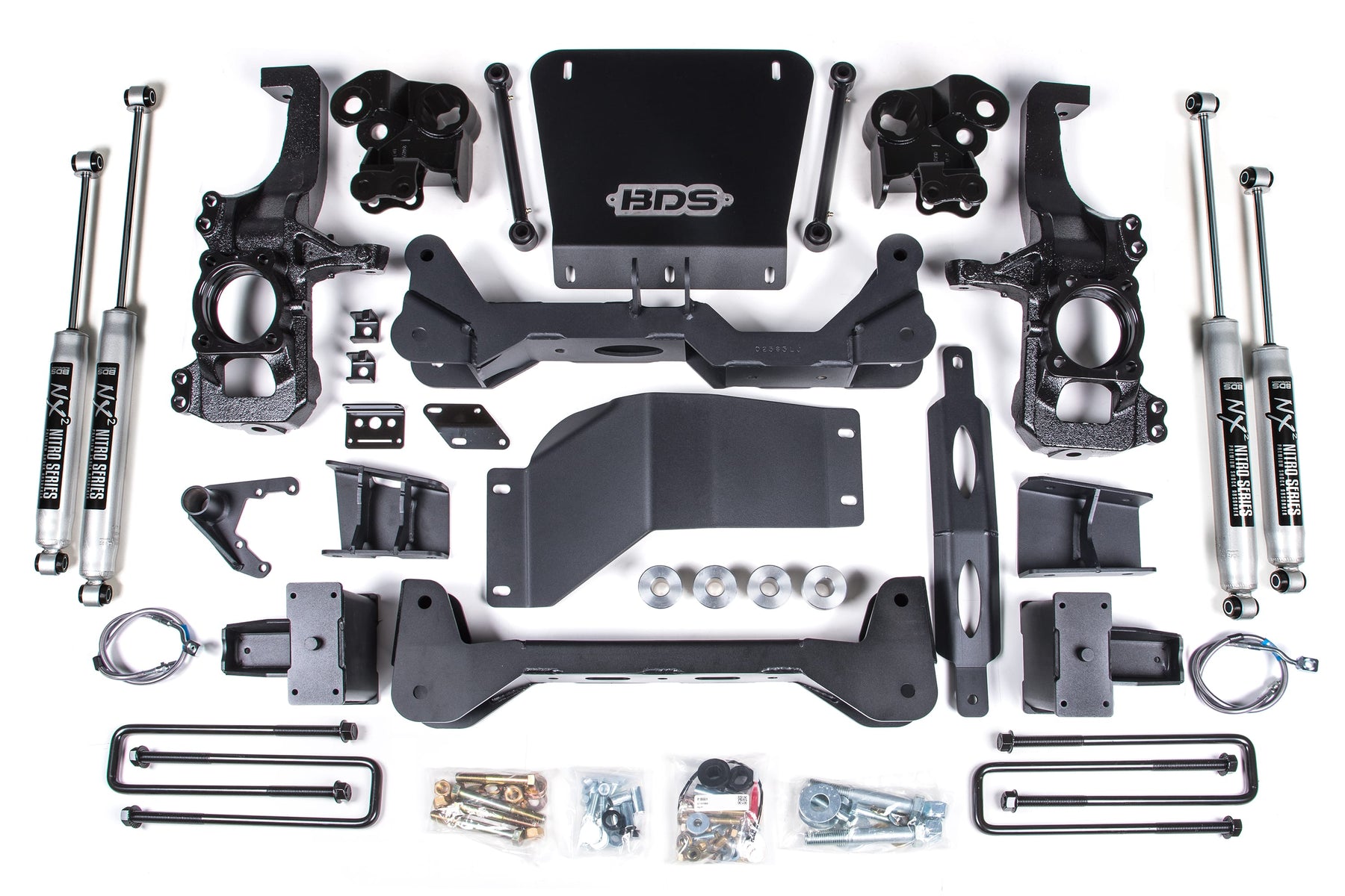 BDS Suspension NA BDS Suspension 767H - 5 Inch Lift Kit Silverado/Sierra 2500HD/3500HD 20-24 4WD 5 Inch Block With Overload NX2 Nitro