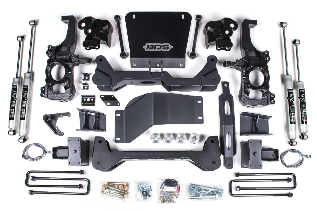 BDS Suspension NA BDS Suspension 766FS - 5 Inch Lift Kit Silverado/Sierra 2500HD/3500HD 20-24 4WD 5 Inch Block Without Overload FOX 2.0 Performance