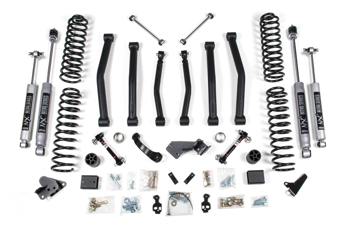 BDS Suspension NA BDS Suspension 1406FS - 4.5 Inch Lift Kit Jeep Wrangler JK 12-18 4-Door Fixed Link Sway Bar Fox 2.0 Performance Shocks