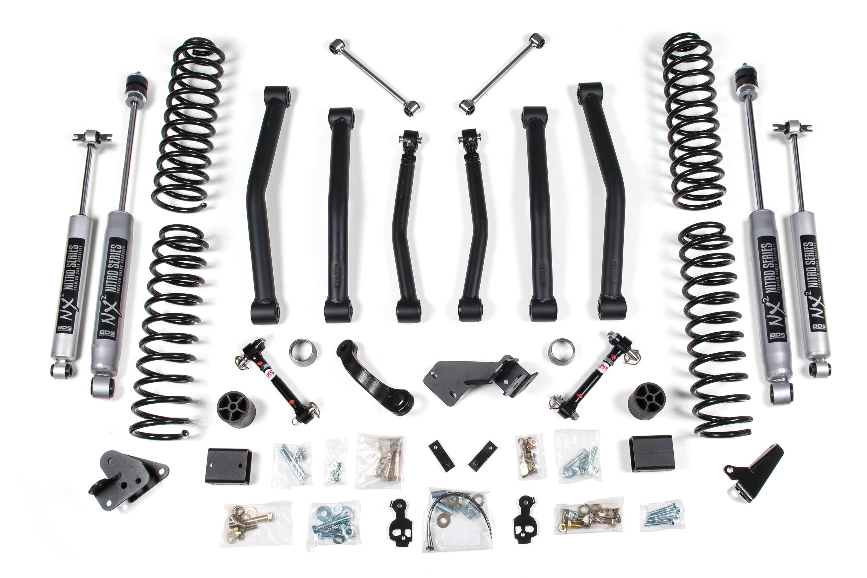 BDS Suspension NA BDS Suspension 1406FS - 4.5 Inch Lift Kit Jeep Wrangler JK 12-18 4-Door Fixed Link Sway Bar Fox 2.0 Performance Shocks
