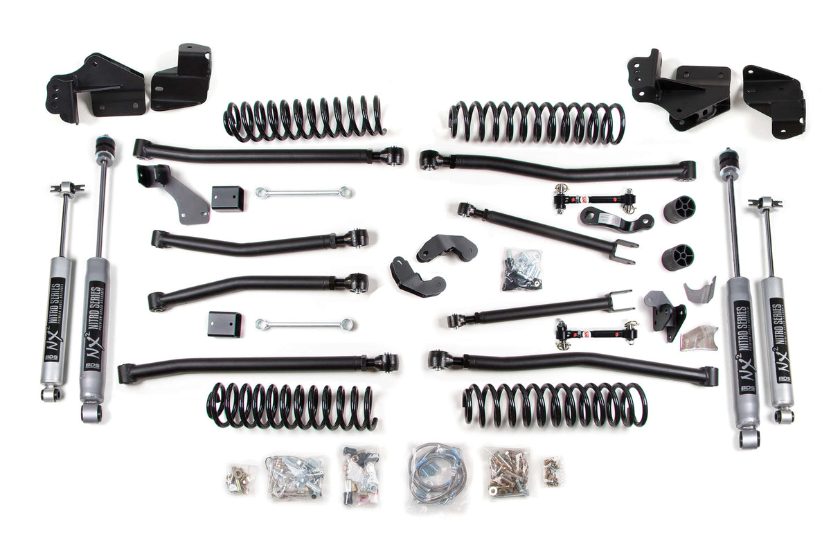BDS Suspension NA BDS Suspension 1409H - 6.5 Inch Lift Kit Long Arm Jeep Wrangler JK 07-18 4-Door NX2 Nitro Shocks