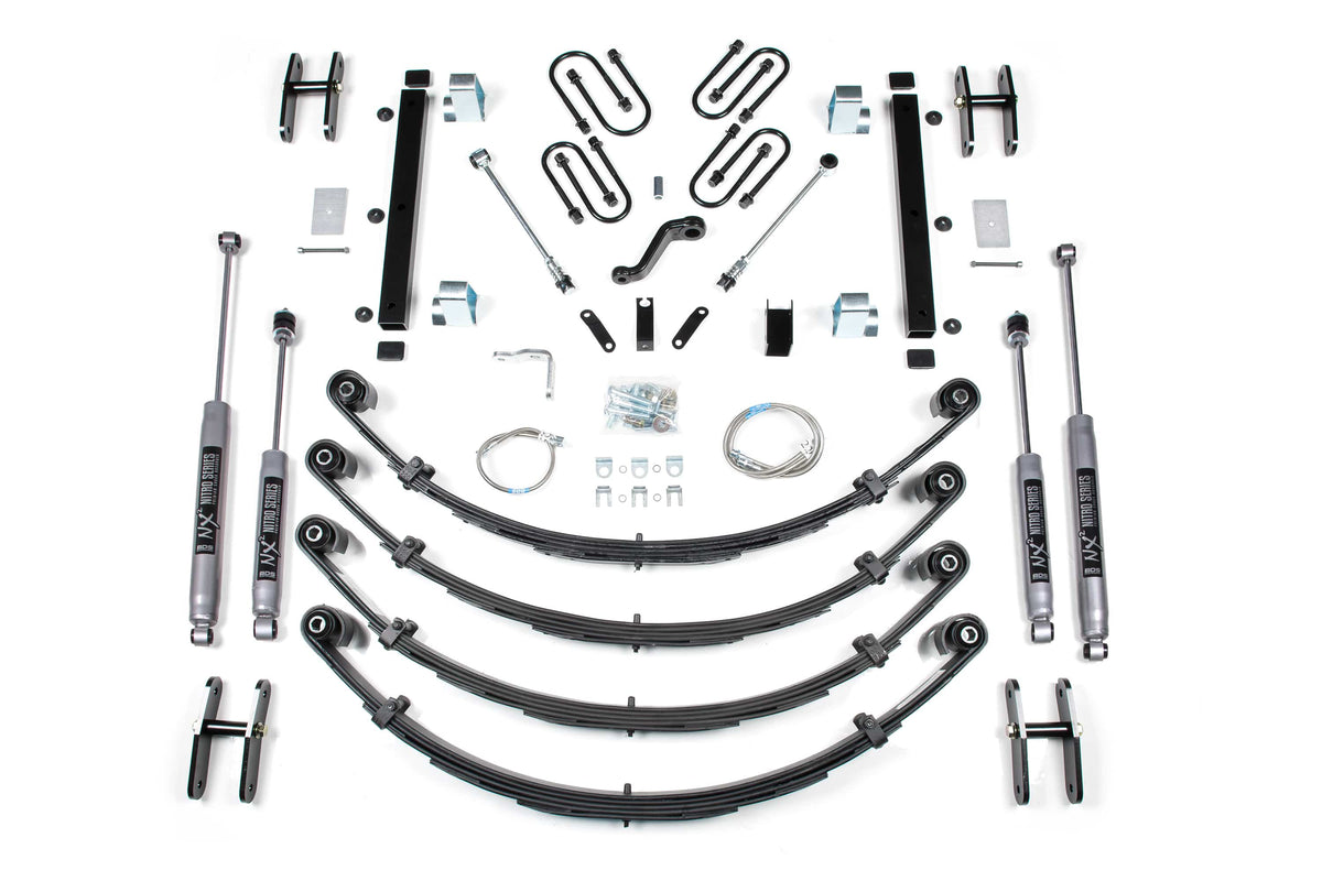 BDS Suspension NA BDS Suspension 411H - 4.5 Inch Lift Kit Jeep Wrangler YJ 87-95 Light Duty Leaf Springs NX2 Nitro