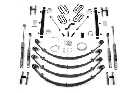 BDS Suspension NA BDS Suspension 411H - 4.5 Inch Lift Kit Jeep Wrangler YJ 87-95 Light Duty Leaf Springs NX2 Nitro