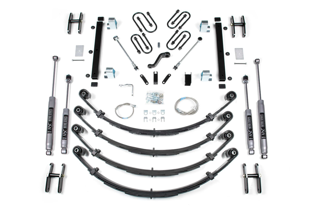 BDS Suspension NA BDS Suspension 412H - 4.5 Inch Lift Kit Jeep Wrangler YJ 87-95 Heavy Duty Leaf Spring NX2 Nitro