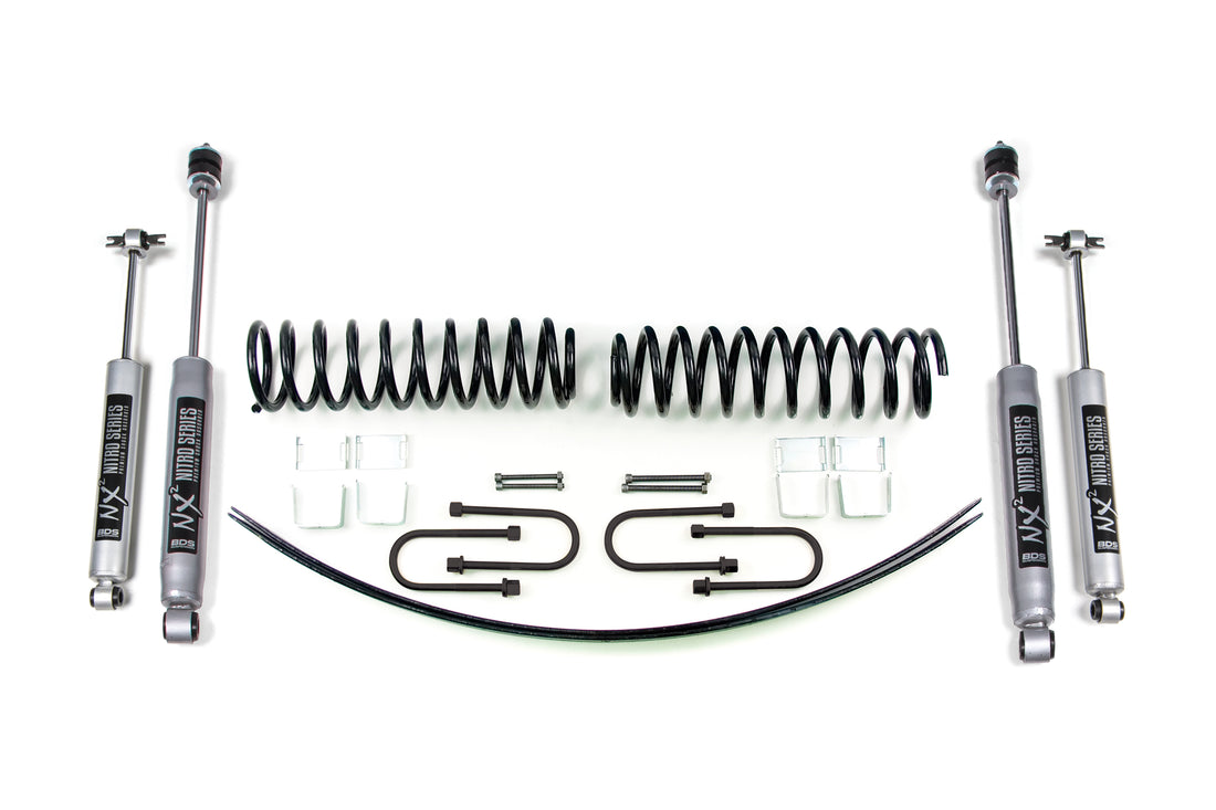 BDS Suspension BDS439H - 2 Inch Lift Kit Jeep Comanche MJ 86-91 Dana 35 NX2 Nitro Shocks