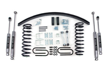 BDS Suspension NA BDS Suspension 431FS - 3 Inch Lift Kit Jeep Cherokee XJ 84-01 Dana 35 Block Kit and Add A Leaf Fox 2.0 Performance