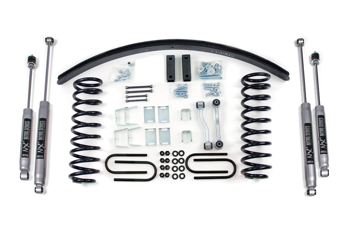 BDS Suspension NA BDS Suspension 441H - 3 Inch Lift Kit Jeep Comanche MJ 86-91 Dana 35 Axle NX2 Nitro
