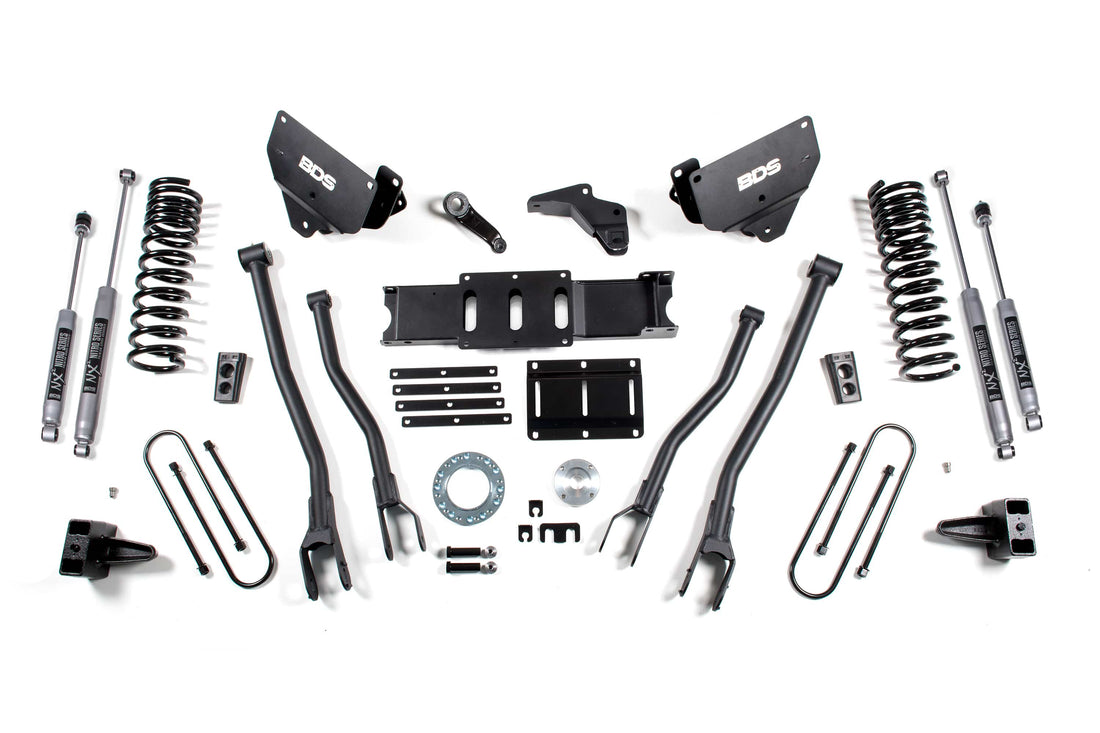 BDS Suspension NA BDS Suspension 1603H - 6 Inch Lift Kit w/ 4-Link Ram 3500 13-18 4WD Diesel 5 Inch Block 6 Bolt Indexing Ring NX2 Nitro Shocks