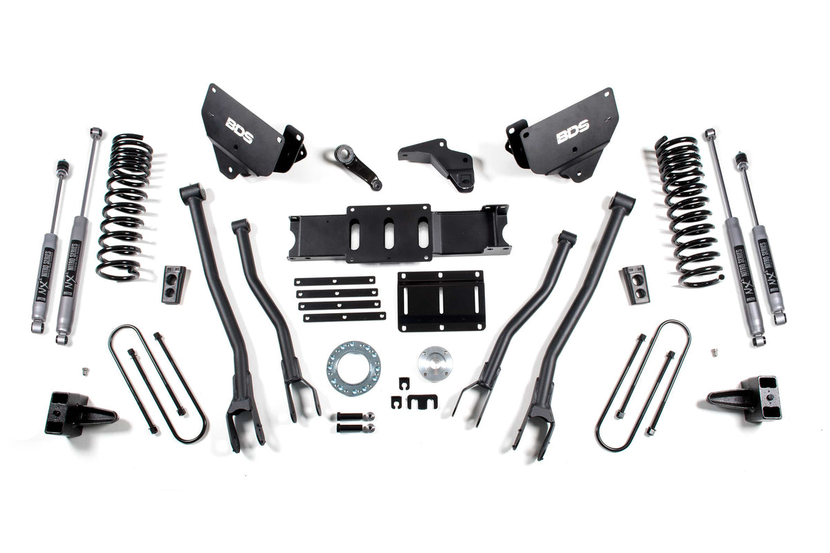 BDS Suspension NA BDS Suspension 1603H - 6 Inch Lift Kit w/ 4-Link Ram 3500 13-18 4WD Diesel 5 Inch Block 6 Bolt Indexing Ring NX2 Nitro Shocks