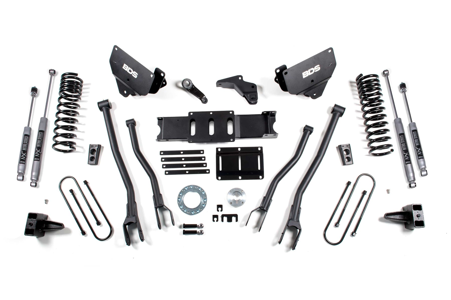 BDS Suspension NA BDS Suspension 1603H - 6 Inch Lift Kit w/ 4-Link Ram 3500 13-18 4WD Diesel 5 Inch Block 6 Bolt Indexing Ring NX2 Nitro Shocks