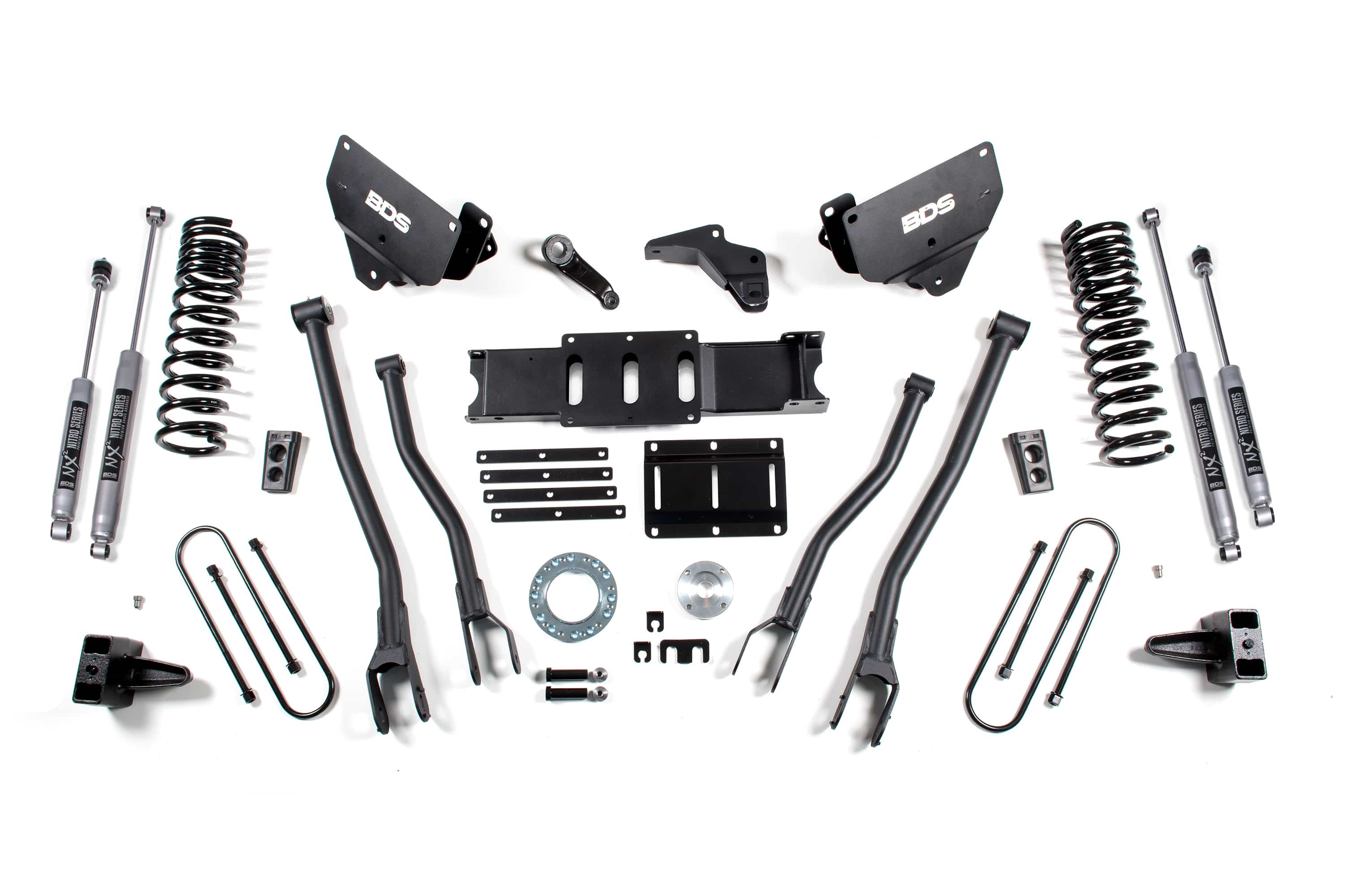 BDS Suspension NA BDS Suspension 1782H - 6 Inch Lift Kit w/ 4-Link Ram 3500 13-18 4WD Diesel 4 Inch Block 6 Bolt Indexing Ring NX2 Nitro Shocks