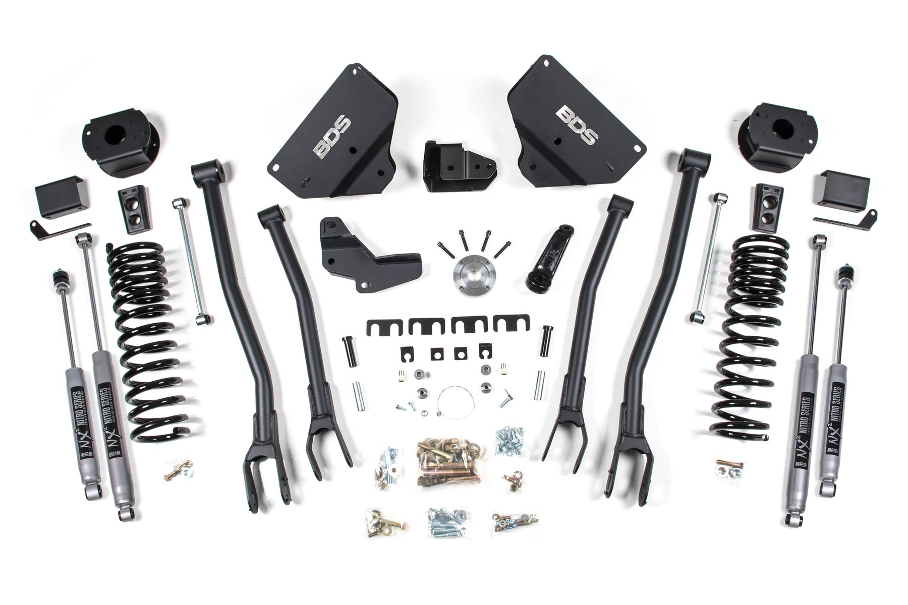 BDS Suspension NA BDS Suspension 1634H - 4 Inch Lift Kit w/ 4-Link Ram 2500 w/ Rear Air Ride 14-18 4WD Gas NX2 Nitro Shocks