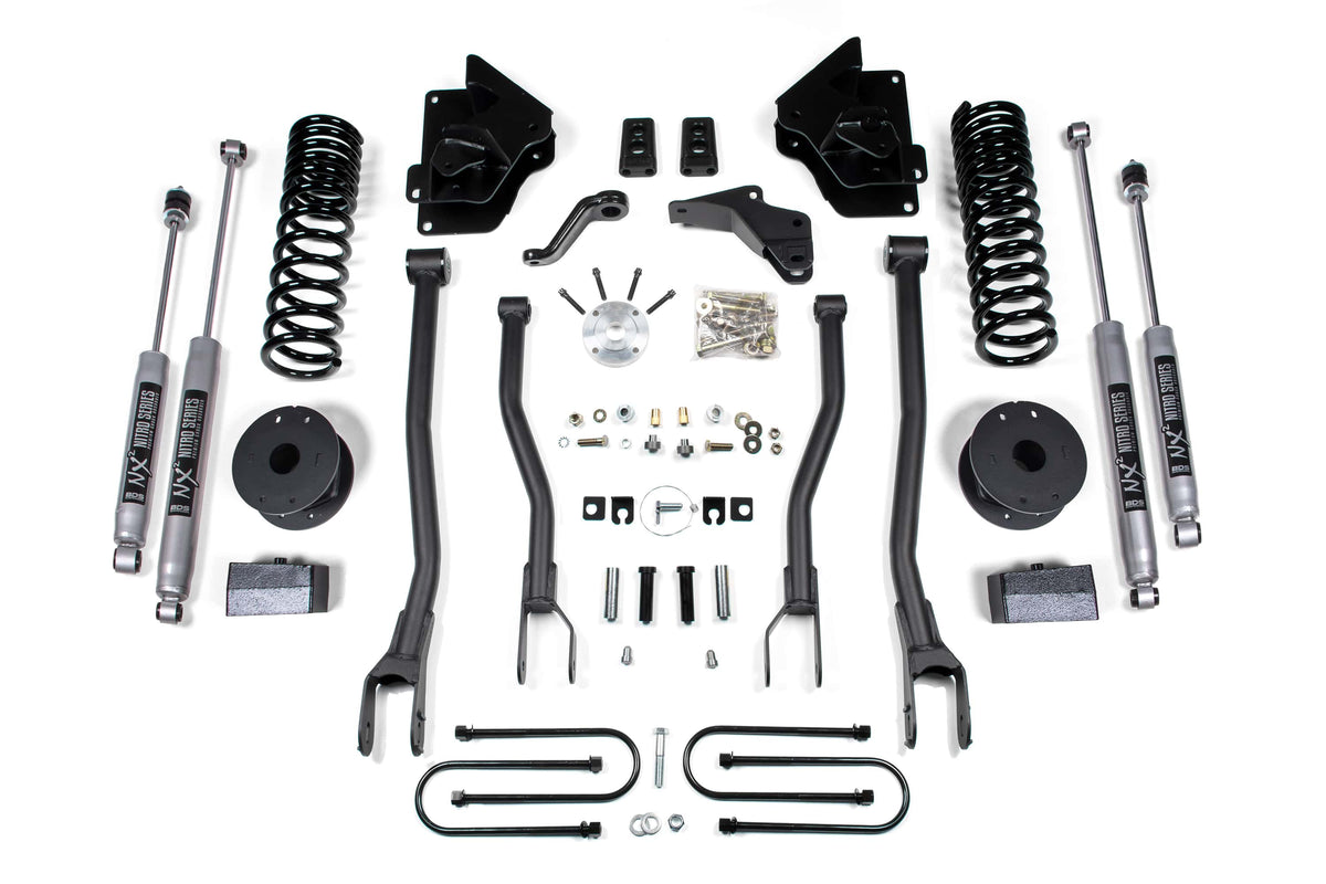 BDS Suspension NA BDS Suspension 1644H - 4 Inch Lift Kit w/ 4-Link Ram 3500 w/ Rear Air Ride 13-18 4WD Diesel NX2 Nitro Shocks