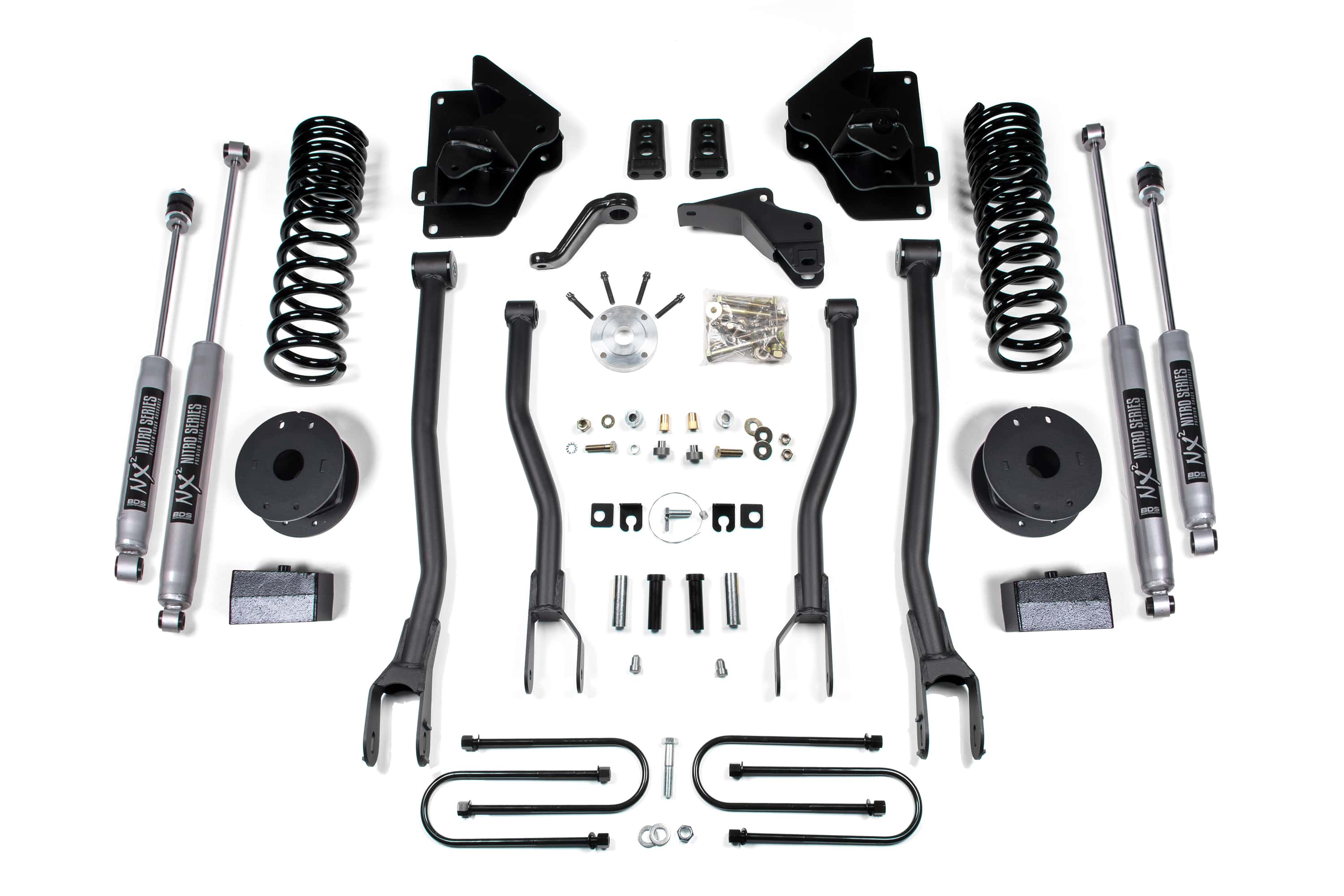 BDS Suspension NA BDS Suspension 1644FS - 4 Inch Lift Kit w/ 4-Link Ram 3500 w/ Rear Air Ride 13-18 4WD Diesel Fox 2.0 Performance Shocks