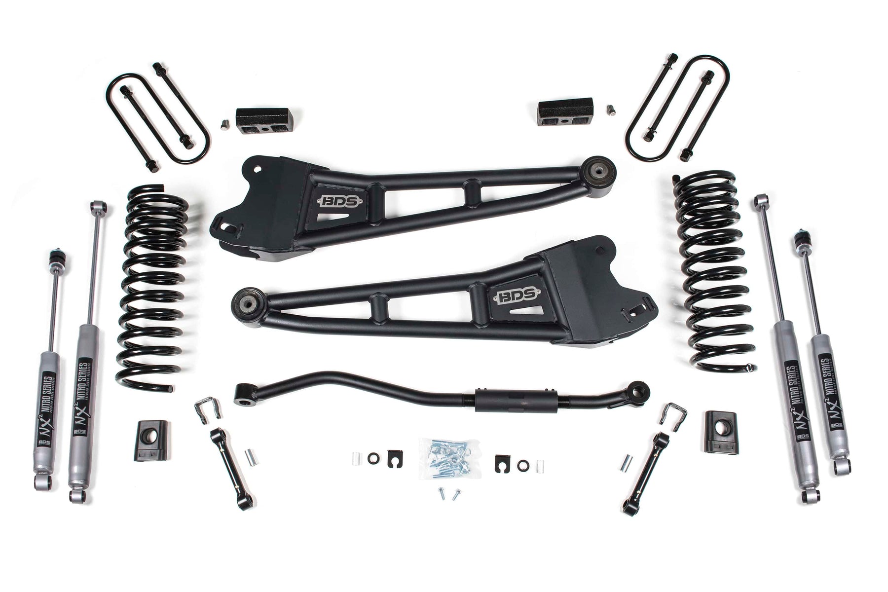 BDS Suspension NA BDS Suspension 1655H - 3 Inch Lift Kit w/ Radius Arm Ram 3500 19-24 4WD Diesel No Factory Rear Overload Leaf NX2 Nitro Shocks