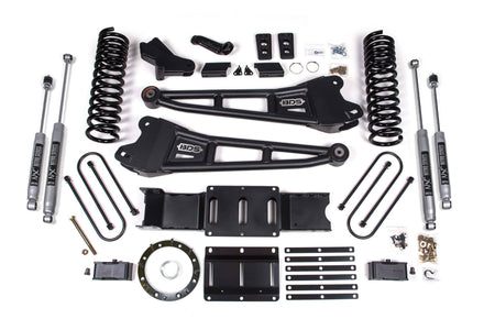 BDS Suspension NA BDS Suspension 1704FS - 4 Inch Lift Kit w/ Radius Arm 2 Inch Rear Block Ram 3500 19-24 4WD Diesel Without Factory Rear Overload Leaf 6 Bolt Fox 2.0 Performance Shocks