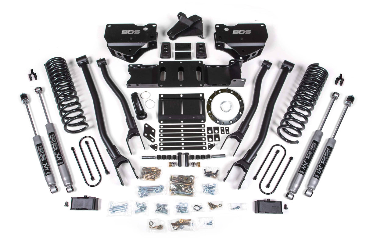 BDS Suspension NA BDS Suspension 1667FS - 4 Inch Lift Kit w/ 4-Link Ram 3500 19-23 4WD Diesel 6 Bolt Fox 2.0 Performance Shocks