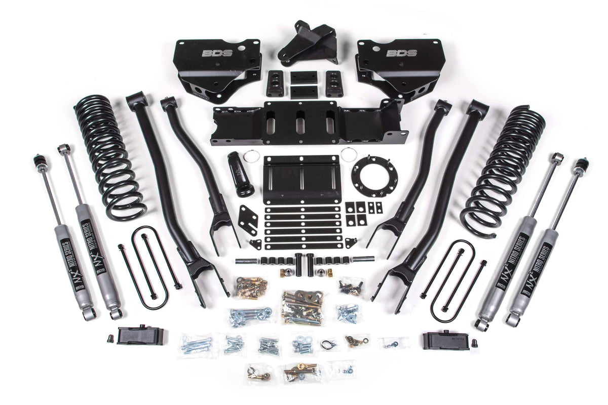 BDS Suspension NA BDS Suspension 1670FS - 4 Inch Lift Kit w/ 4-Link Ram 3500 19-23 4WD Diesel 6 Bolt Fox 2.0 Performance Shocks