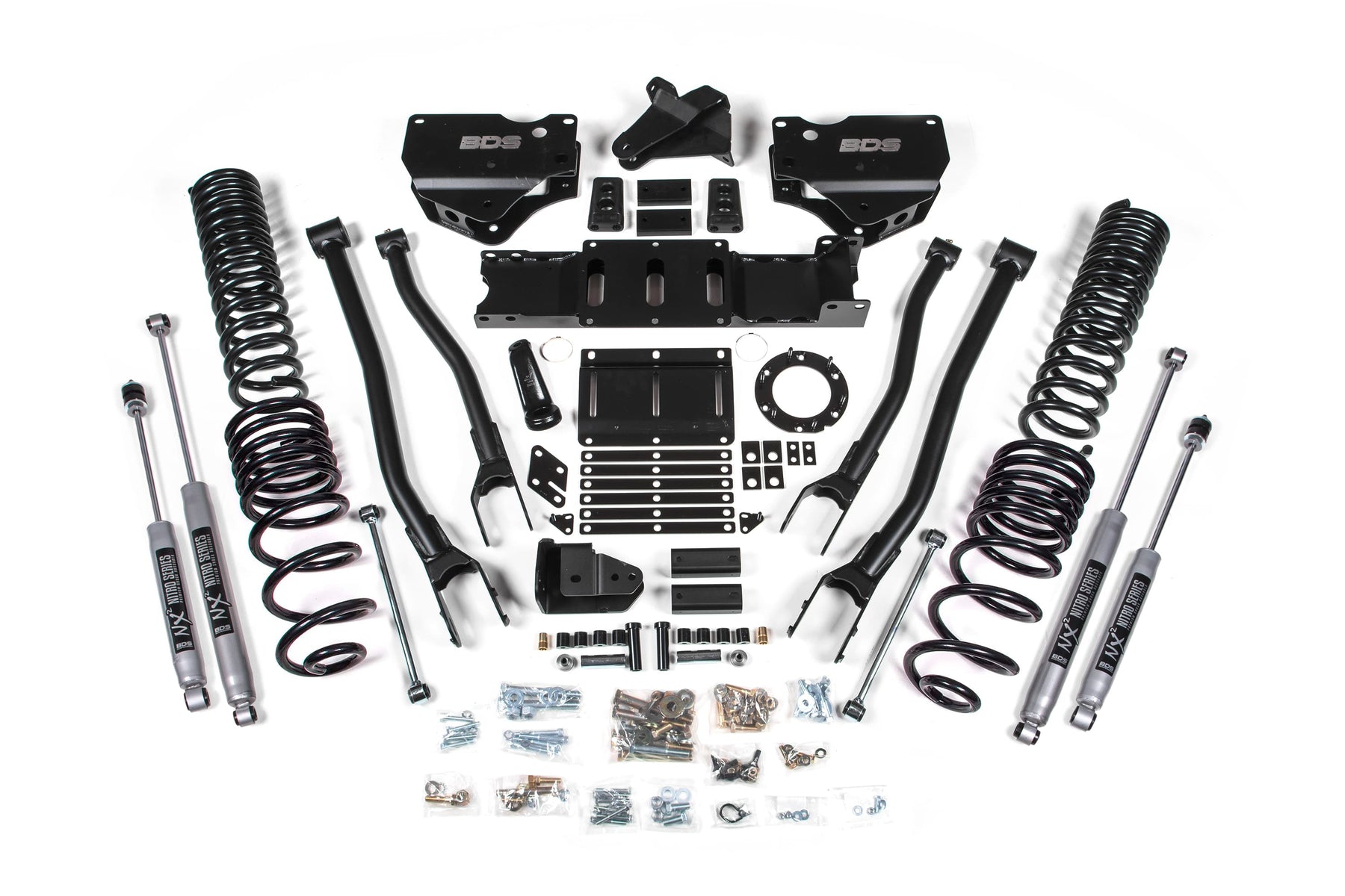 BDS Suspension NA BDS Suspension 1674FS - 4 Inch Lift Kit w/ 4-Link Ram 2500 19-24 4WD Diesel Fox 2.0 Performance Shocks